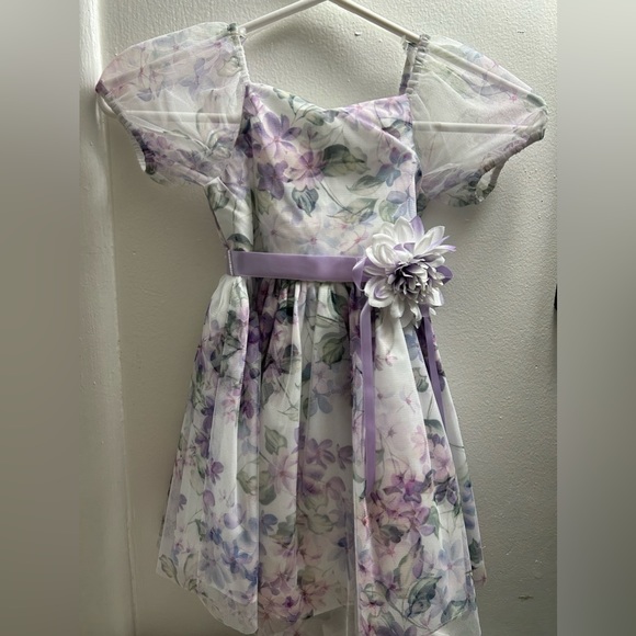 Toddler purple floral dress - Picture 1 of 5